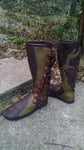 Chocolate & Sage Tree boot 9 button