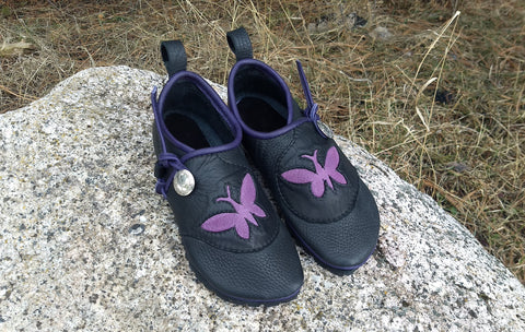 Black & Purple Butterfly Low-tops